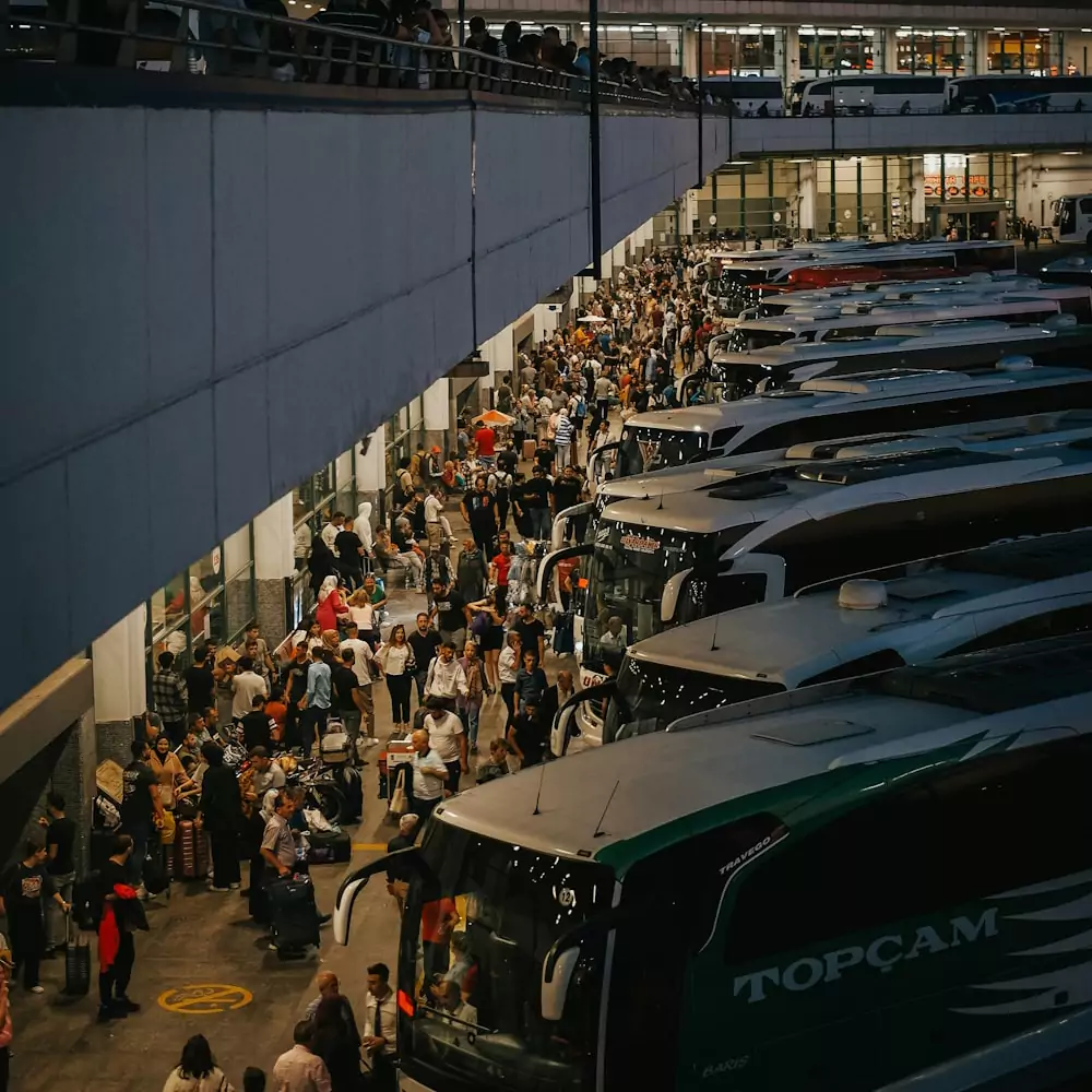 Train and bus stations